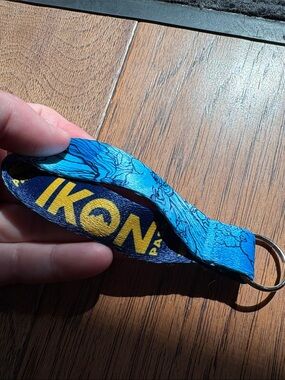 IKON Blue Map Print Keyring